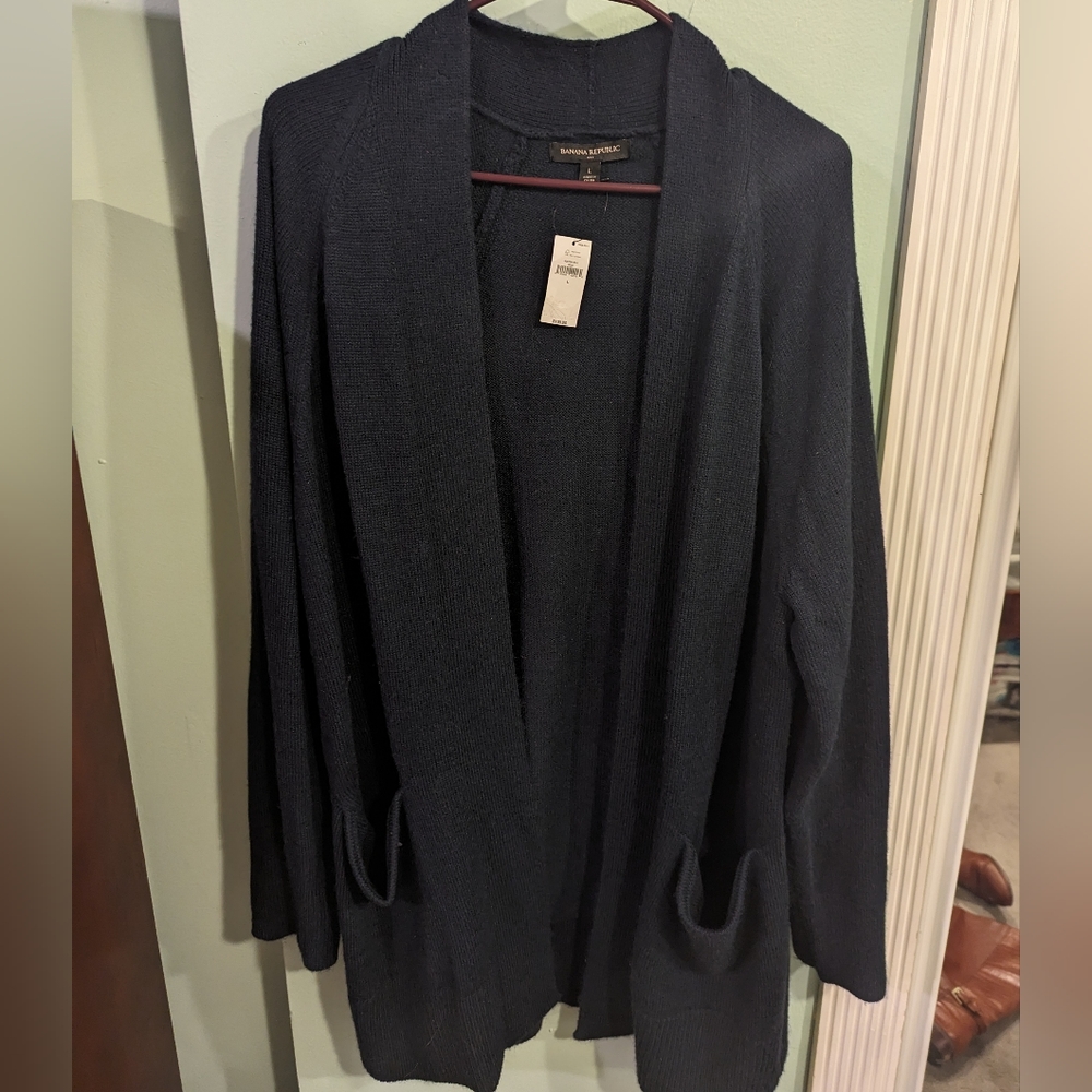 :🔥 Banana Republic Navy Sweater with pockets only worn twice